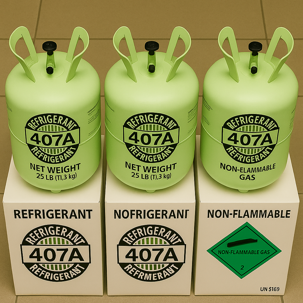 R-407A Réfrigérant – Bouteille de 25 lb (11,3 kg)